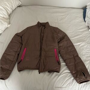 Rocky Brown Jacket with Pink Details